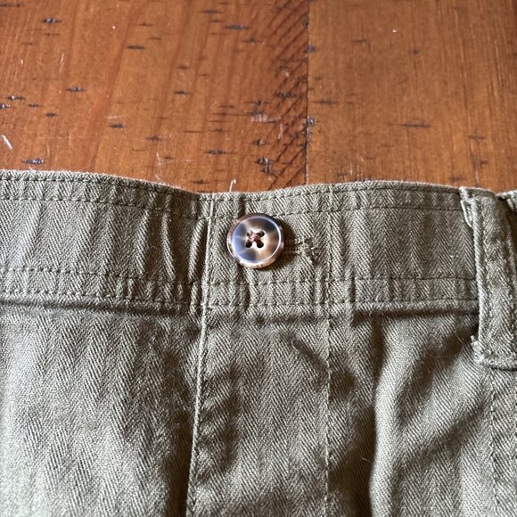 Madewell Women’s Dark Green Cotton Shorts Size Small Excellent - Picture 2 of 6